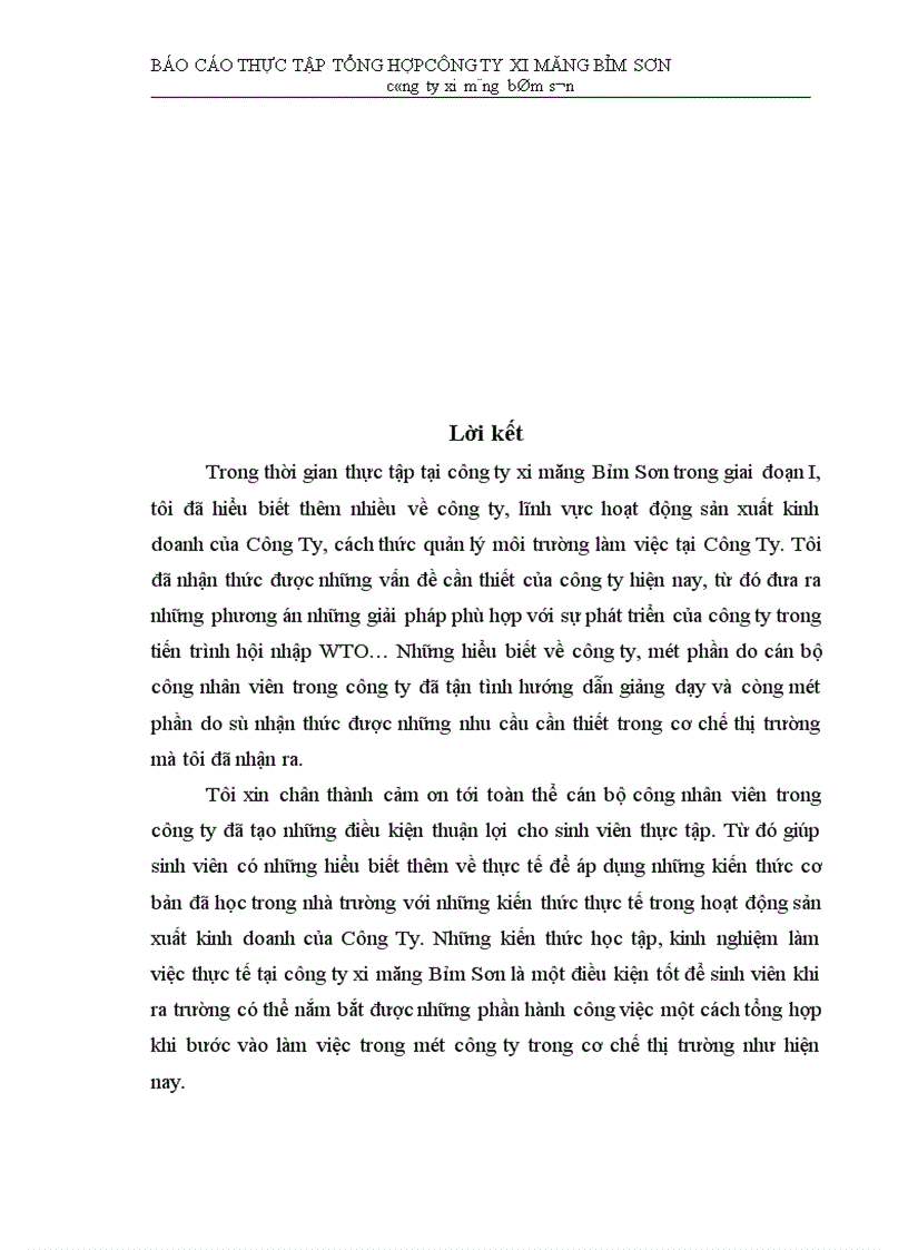 image for page Báo cáo thực tập tổng hợp công ty xi măng bỉm sơn
