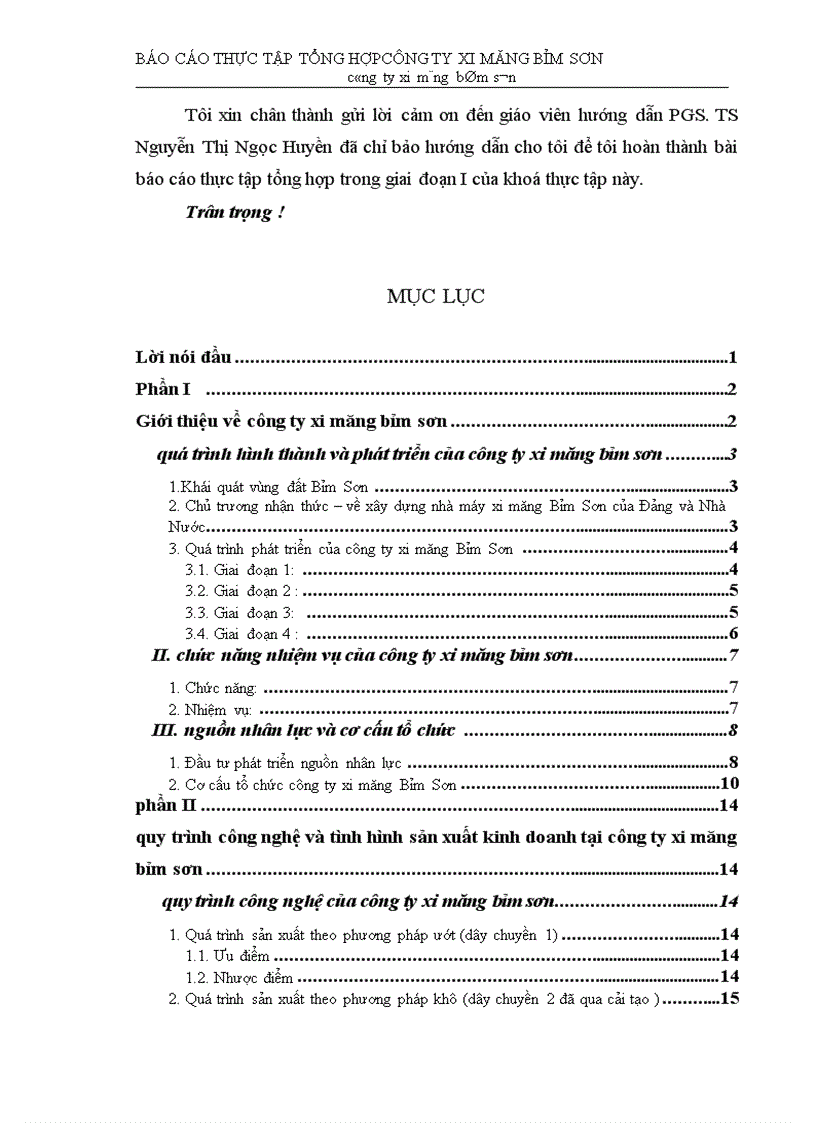 image for page Báo cáo thực tập tổng hợp công ty xi măng bỉm sơn