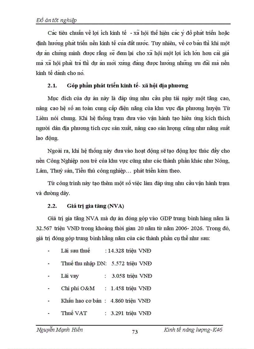 image for page Phân tích đánh giá hiệu quả dự án đầu tư xây dựng trạm biến áp 110kV Mỹ Đình