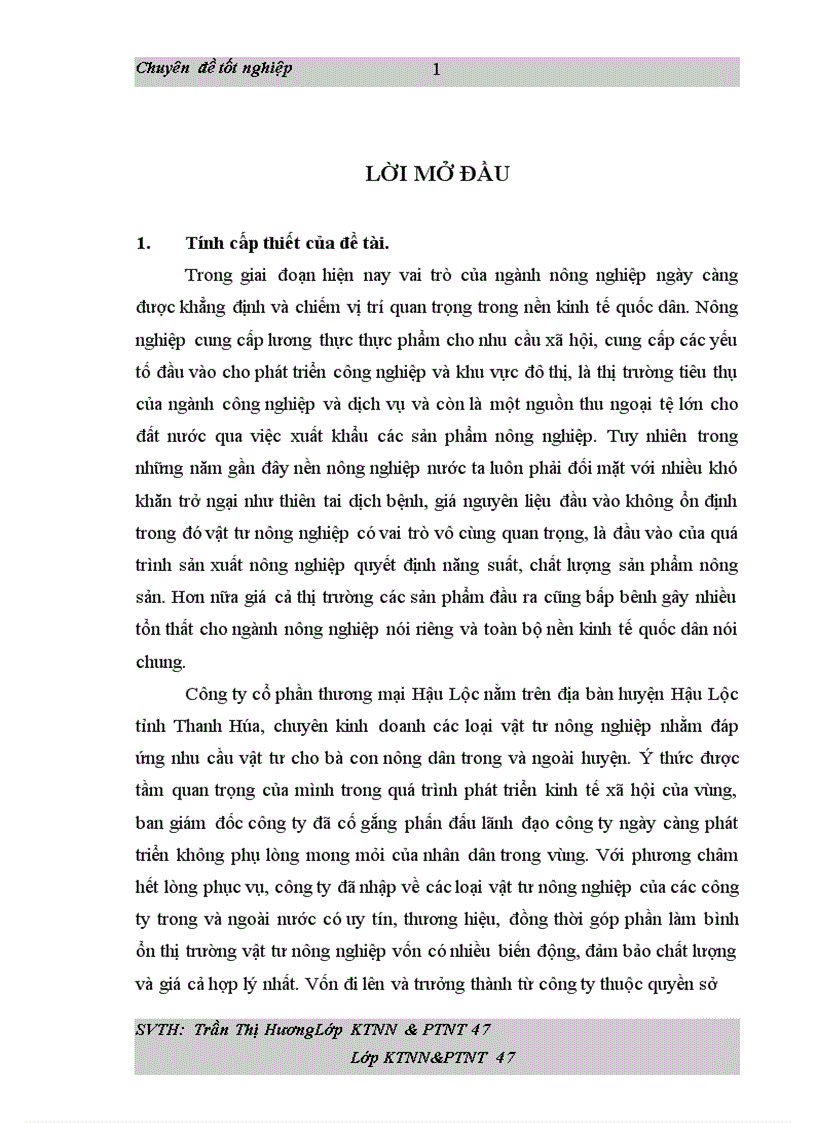 image for page Những giải pháp chủ yếu nhằm nâng cao hiệu quả kinh doanh vật tư nông nghiệp tại công ty cổ phần thương mại Hậu Lộc
