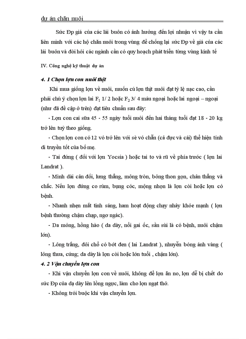 image for page Dự án chăn nuôi lợn thịt chất lượng cao