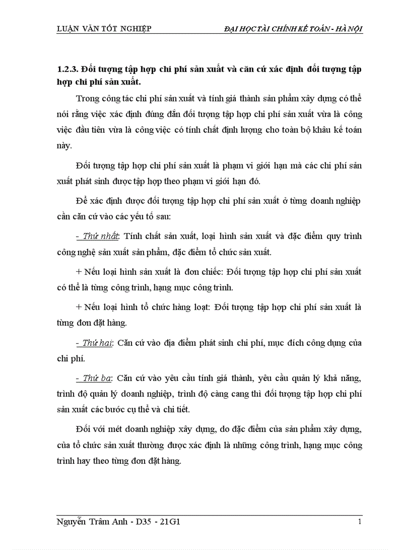 image for page Tổ chức công tác kế toán xác định chi phí sản xuất và tính giá thành sản phẩm 1