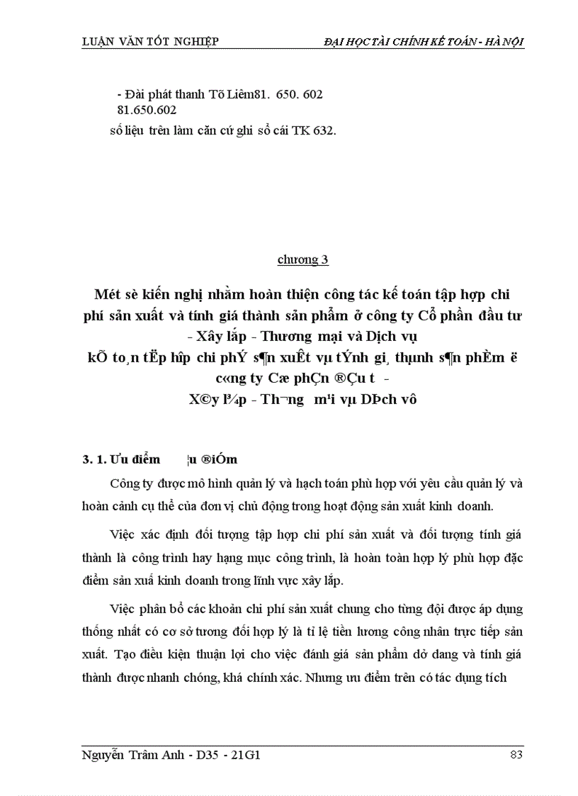 image for page Tổ chức công tác kế toán xác định chi phí sản xuất và tính giá thành sản phẩm 1