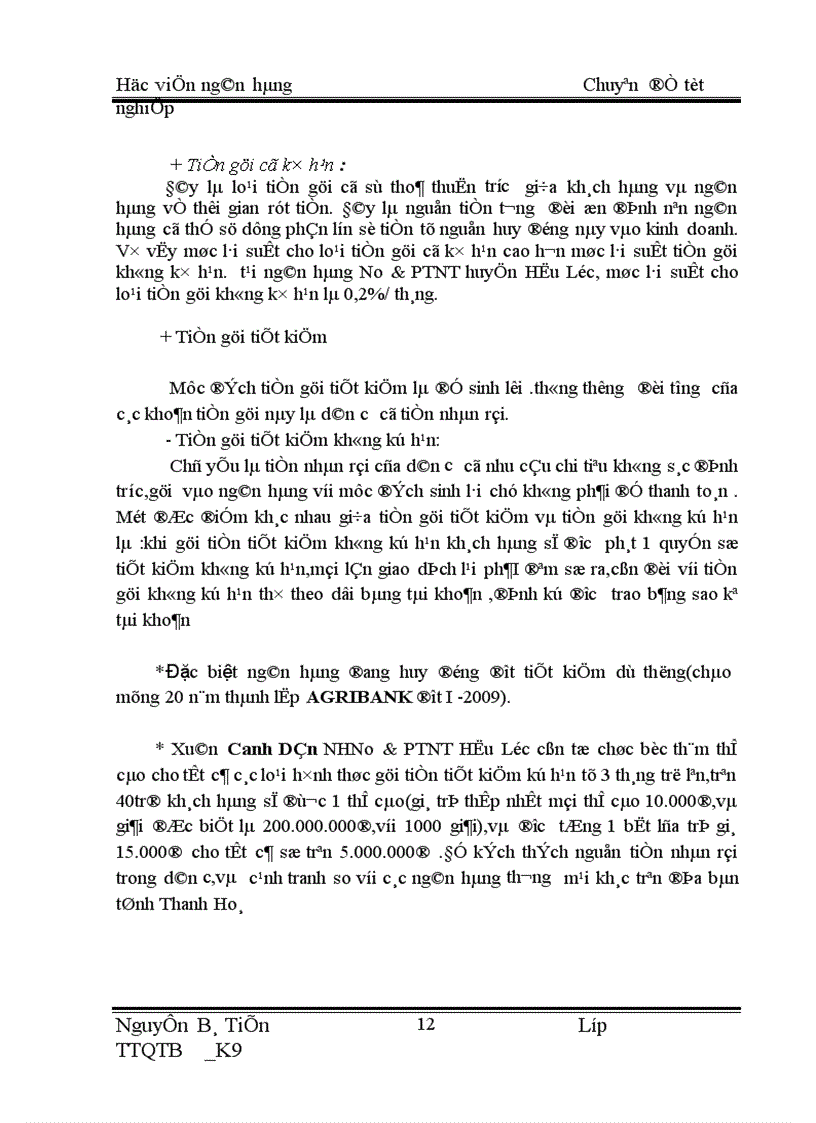 image for page Báo cáo thực tập tốt nghiệp tại NHNo PTNT chi nhánh Hậu Lộc