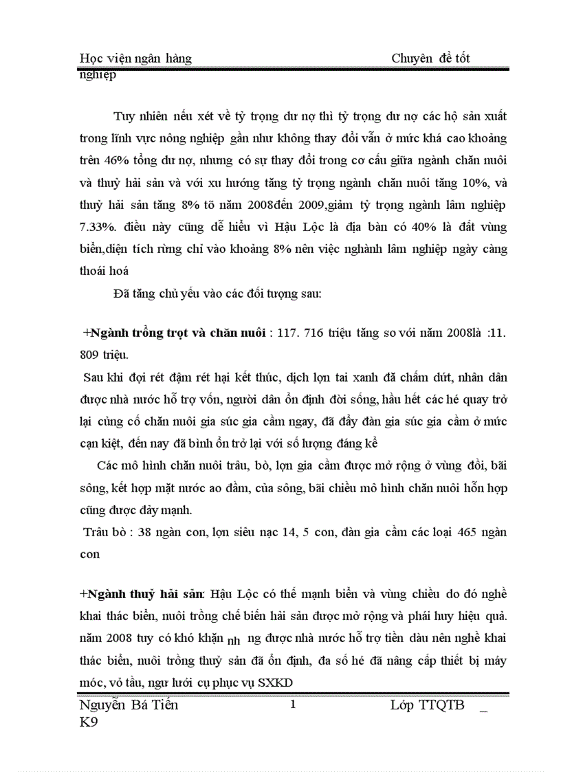 image for page Báo cáo thực tập tốt nghiệp tại NHNo PTNT chi nhánh Hậu Lộc