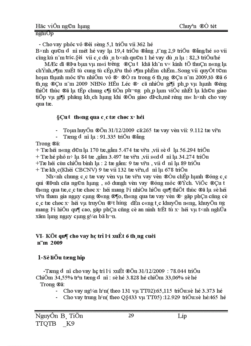 image for page Báo cáo thực tập tốt nghiệp tại NHNo PTNT chi nhánh Hậu Lộc