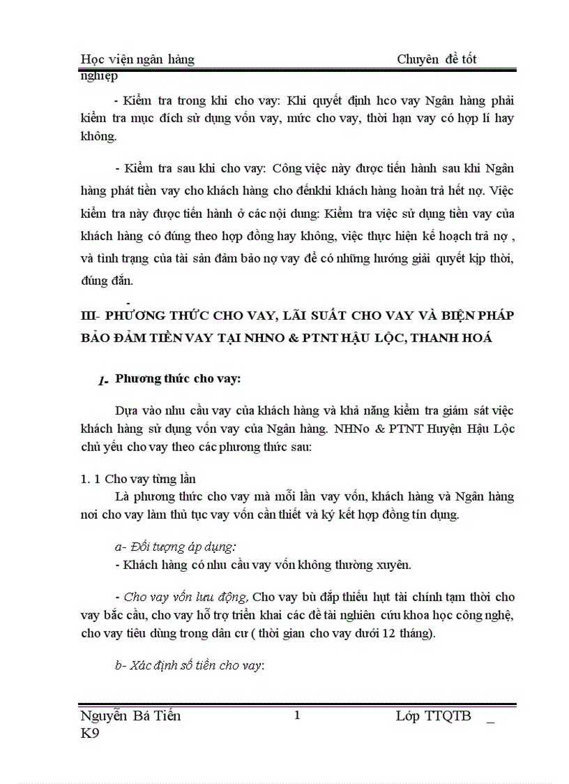 image for page Báo cáo thực tập tốt nghiệp tại NHNo PTNT chi nhánh Hậu Lộc