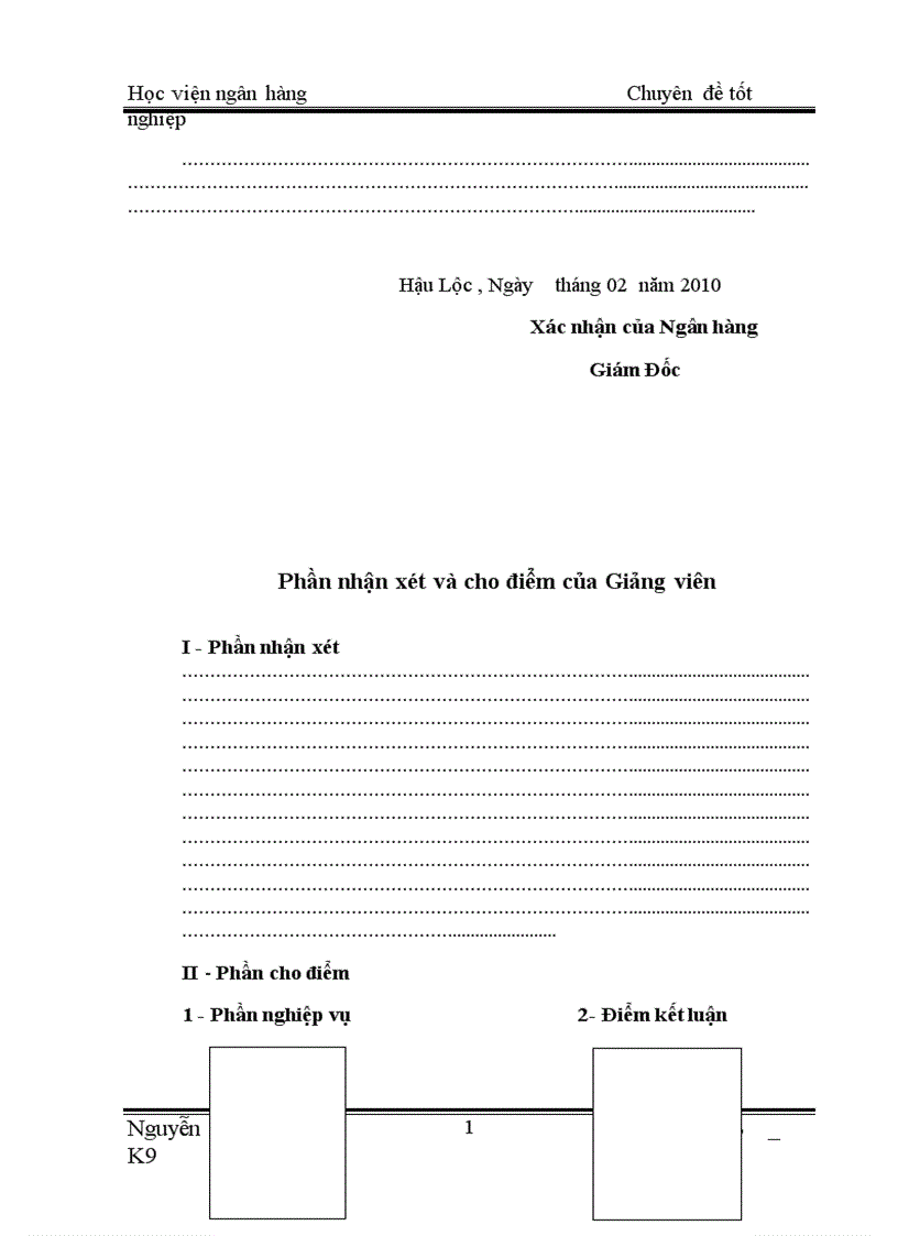 image for page Báo cáo thực tập tốt nghiệp tại NHNo PTNT chi nhánh Hậu Lộc