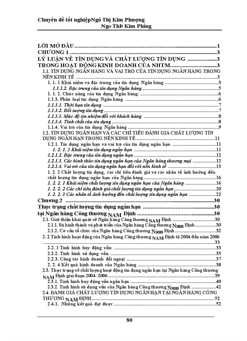 image for page Giải pháp nâng cao chất lượng tín dụng ngắn hạn tại Ngân hàng Công thương Nam Định 1