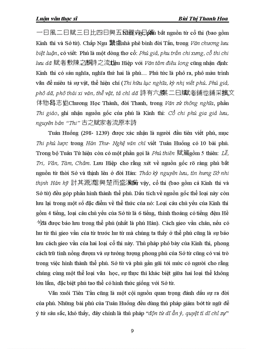image for page Một số vấn đề về tiểu loại bố cục cú pháp gieo vần trong phú Lí Tử Tấn 1