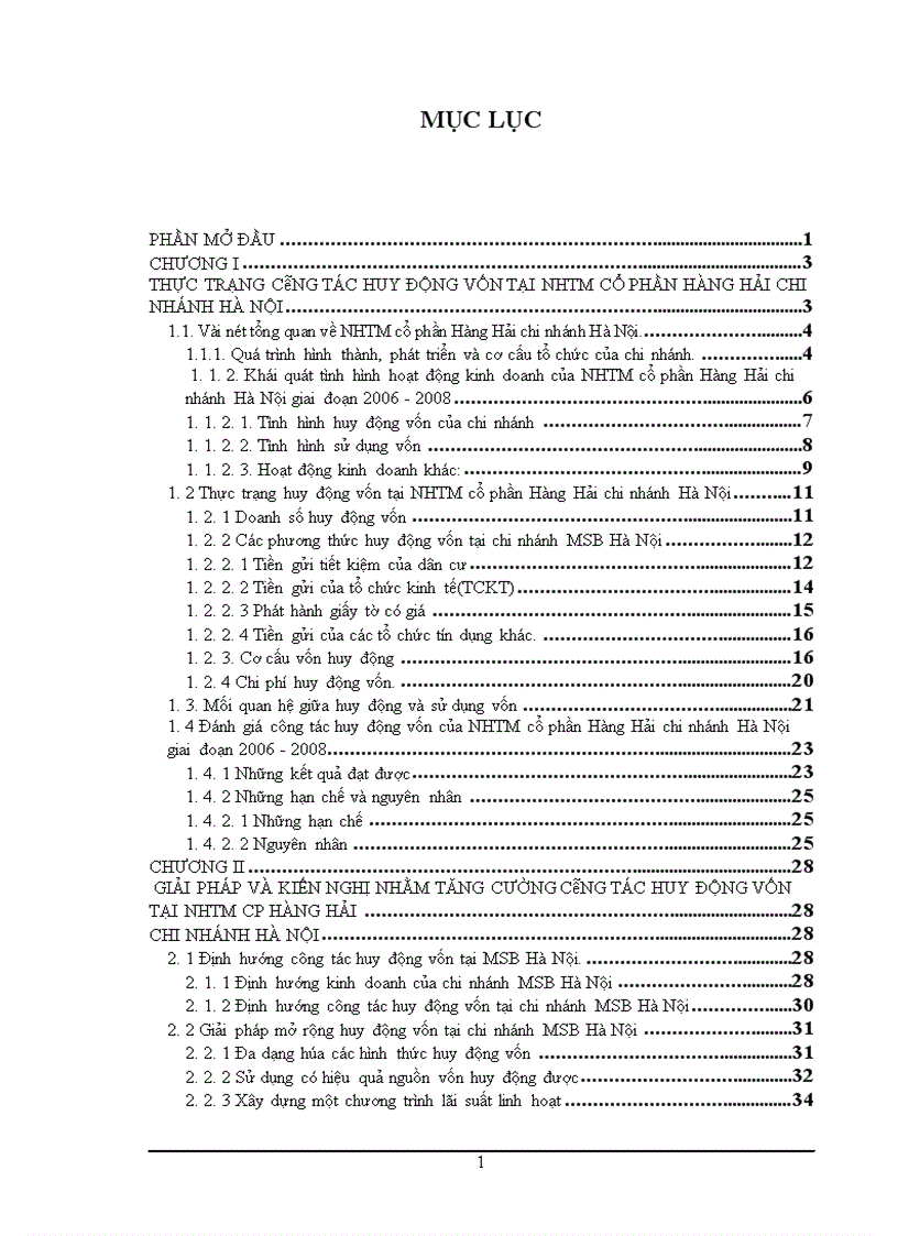 image for page Thực trạng và giải pháp tăng cường công tác huy động vốn tại Ngân hàng thương mại cổ phần Hàng Hải chi nhánh Hà Nội 1