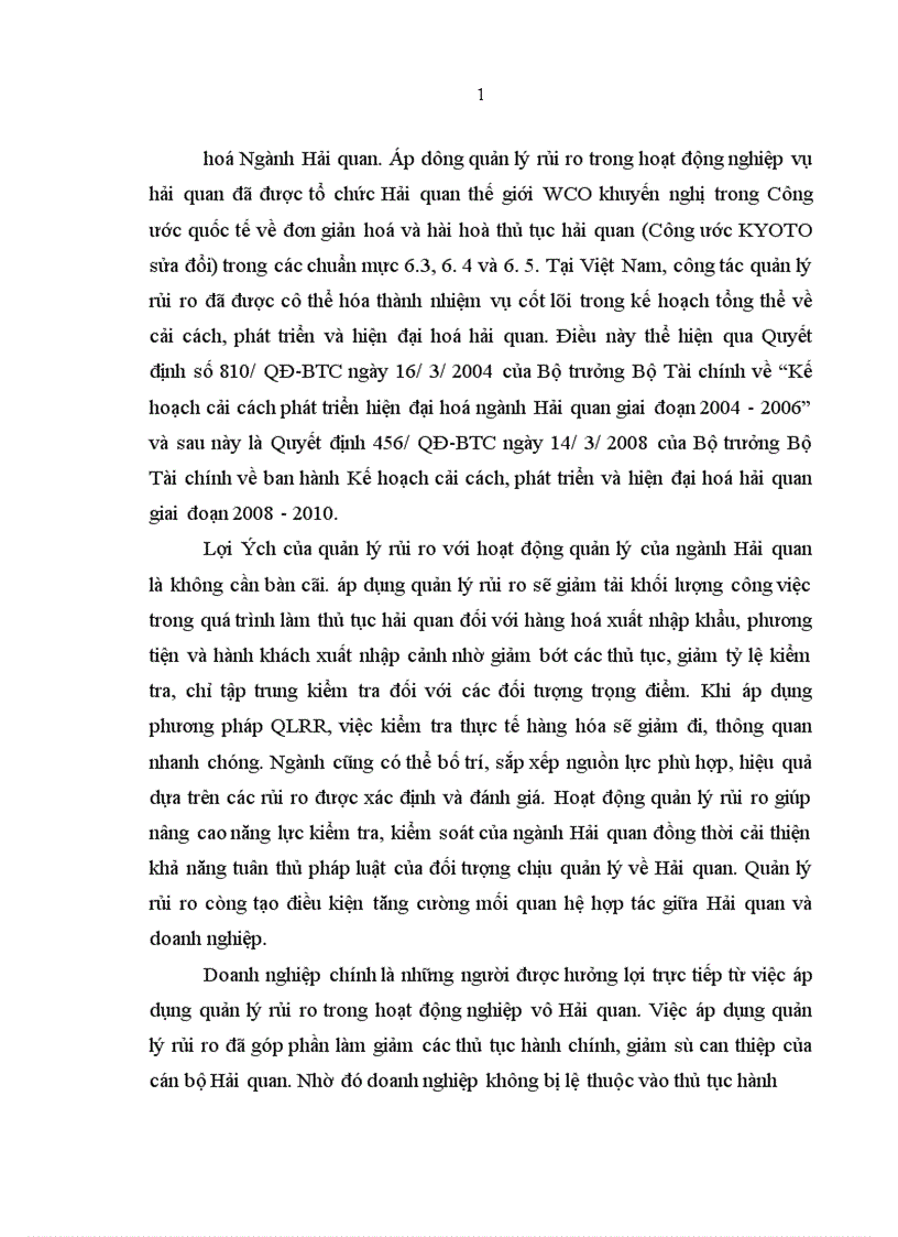 image for page Quản lý rủi ro nhằm nâng cao hiệu quả công tác trong tiến trình hiện đại hóa Hải quan Việt Nam