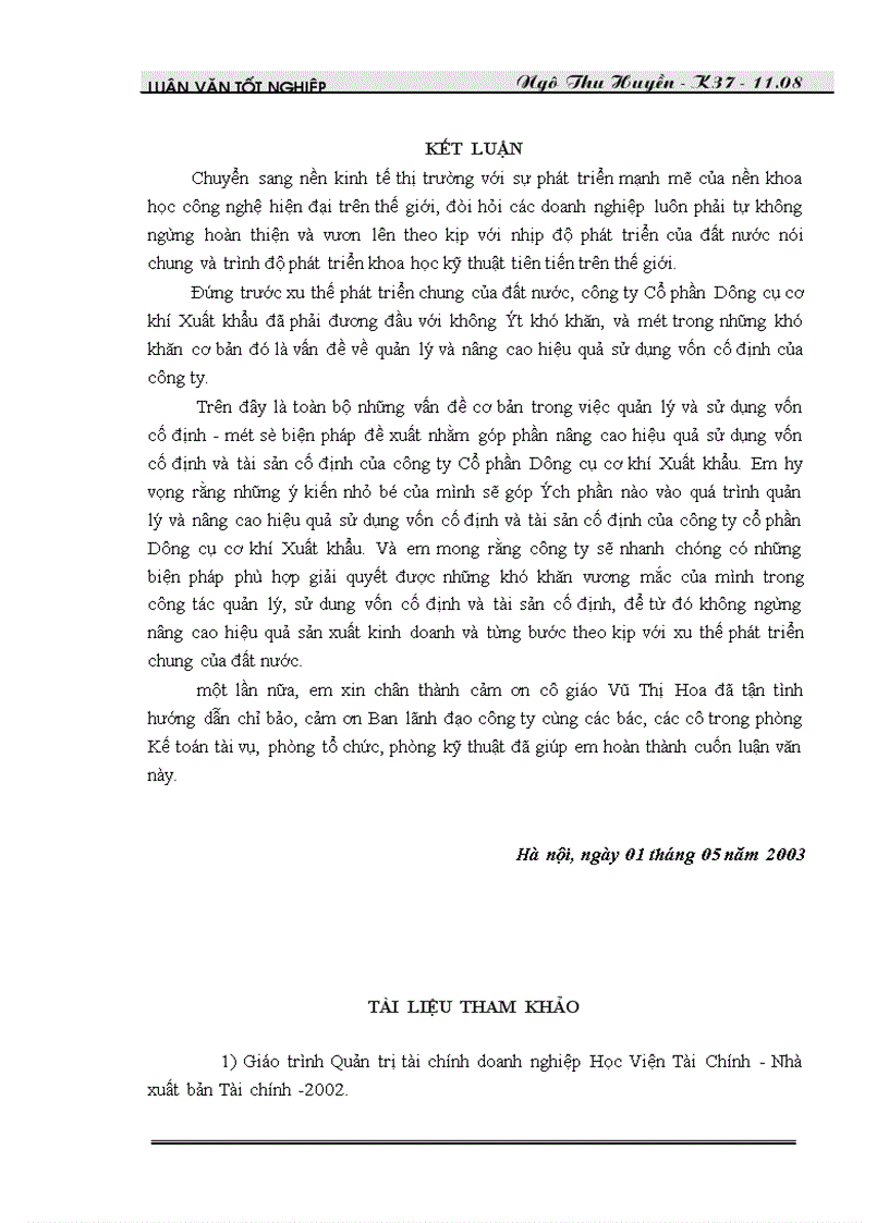 image for page Vốn cố định và các biện pháp nâng cao hiệu quả sử dụng vốn cố định ở công ty Cổ phần dụng cụ cơ khí xuất khẩu 1