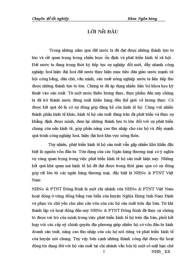 image for page Nâng cao chất lượng tín dụng đối với hộ sản xuất tại NHNo PTNT Đông Bình tỉnh Nam Định 1