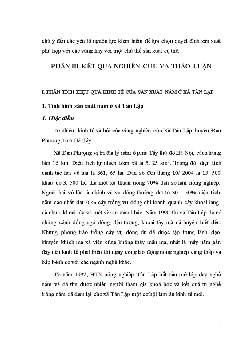 image for page Phân tích hiệu quả kinh tế của sản xuất nấm ở xã Tân Lập huyện Đan Phượng tỉnh Hà Tây 1