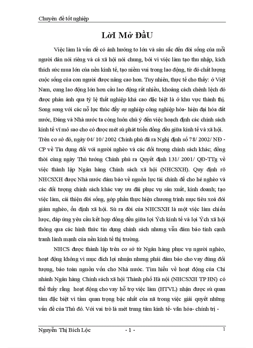 image for page Giải pháp nâng cao hiệu quả cho vay hỗ trợ việc làm của Chi nhánh Ngân hàng chính sách xã hội Thành Phố Hà Nội