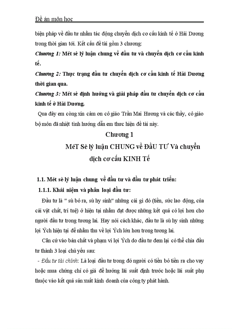 image for page Tác động của đầu tư tới chuyển dịch cơ cấu kinh tế ở Hải Dương 1