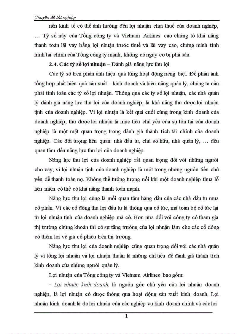 image for page Phân tích tài chính và nâng cao hiệu quả tài chính của Tổng công ty Hàng không Việt Nam