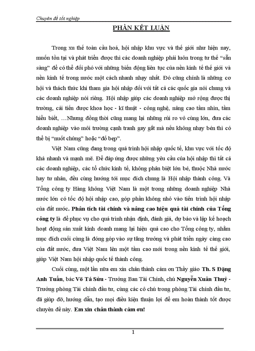 image for page Phân tích tài chính và nâng cao hiệu quả tài chính của Tổng công ty Hàng không Việt Nam