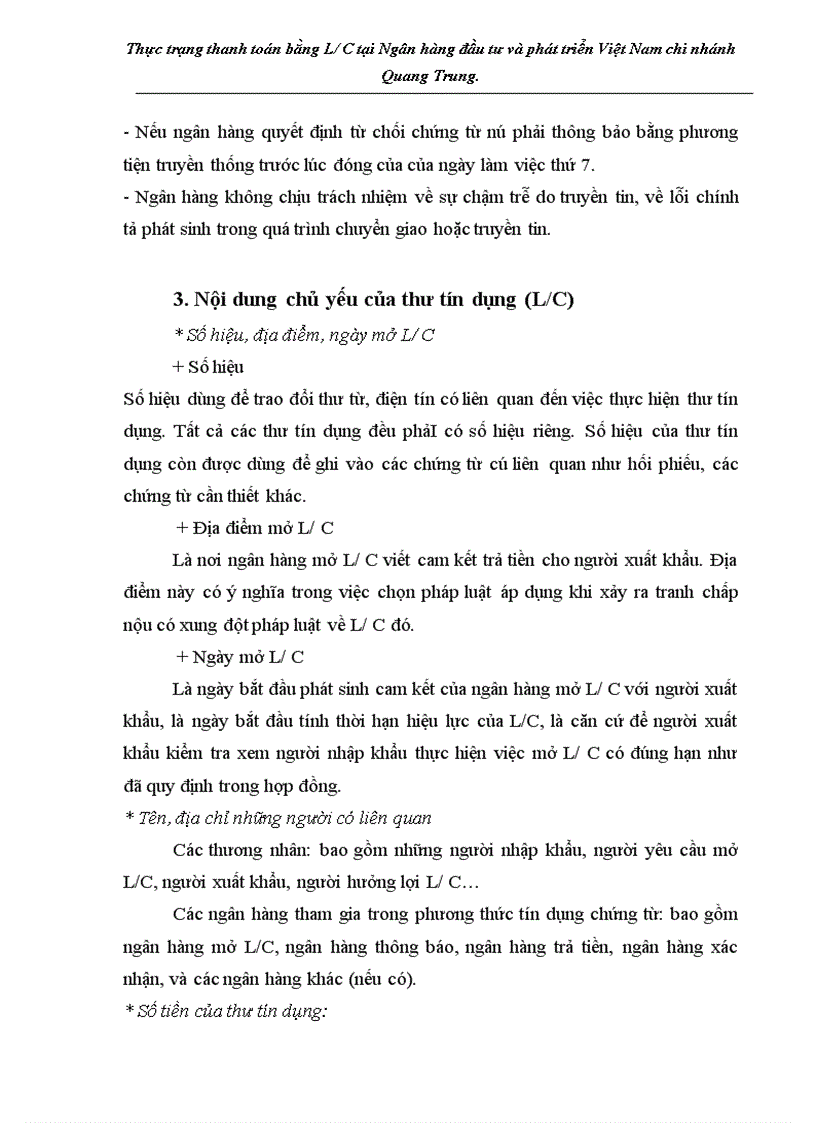 image for page Thực trạng thanh toán bằng L C tại Ngân hàng đầu tư và phát triển Việt Nam chi nhánh Quang Trung Thực trạng thanh toán bằng L C tại Ngân hàng đầu tư và phát triển Việt Nam chi nhánh Quang Trung