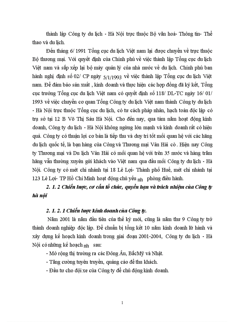 image for page Hiệu quả kinh doanh chương trình du lịch của Công ty du lịch việt nam hà nội thực trạng và giải pháp 1