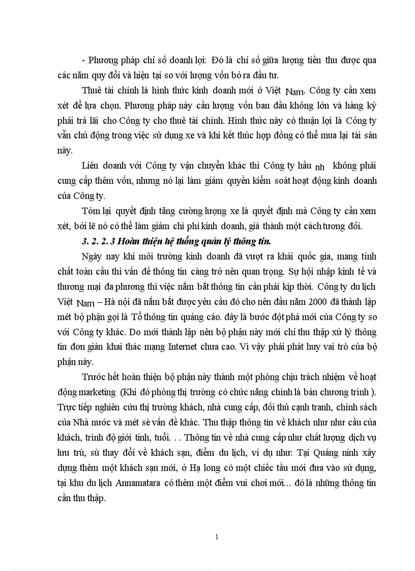 image for page Hiệu quả kinh doanh chương trình du lịch của Công ty du lịch việt nam hà nội thực trạng và giải pháp 1