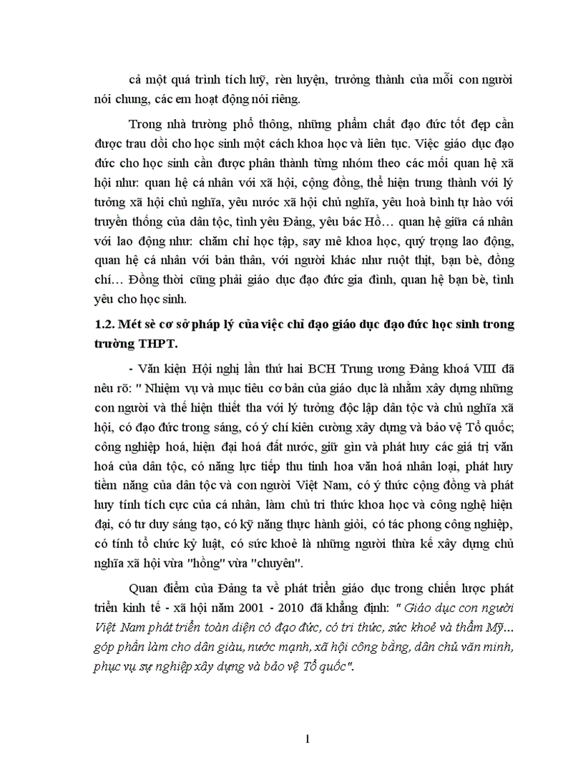 image for page Một số biện pháp chỉ đạo nhằm nâng cao chất lượng giáo dục đạo đức học sinh trường THPT Xuân Giang huyện Quang Bình tỉnh Hà Giang trong giai đoạn hiện nay 1