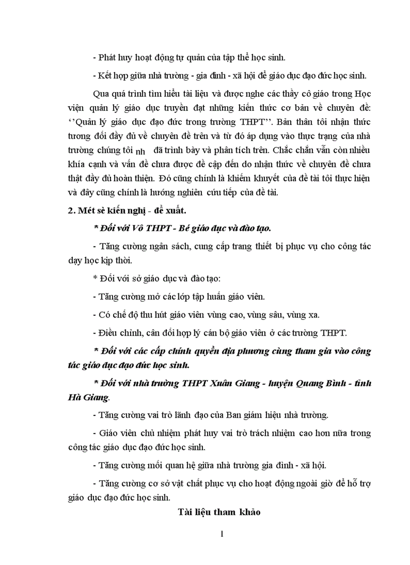 image for page Một số biện pháp chỉ đạo nhằm nâng cao chất lượng giáo dục đạo đức học sinh trường THPT Xuân Giang huyện Quang Bình tỉnh Hà Giang trong giai đoạn hiện nay 1