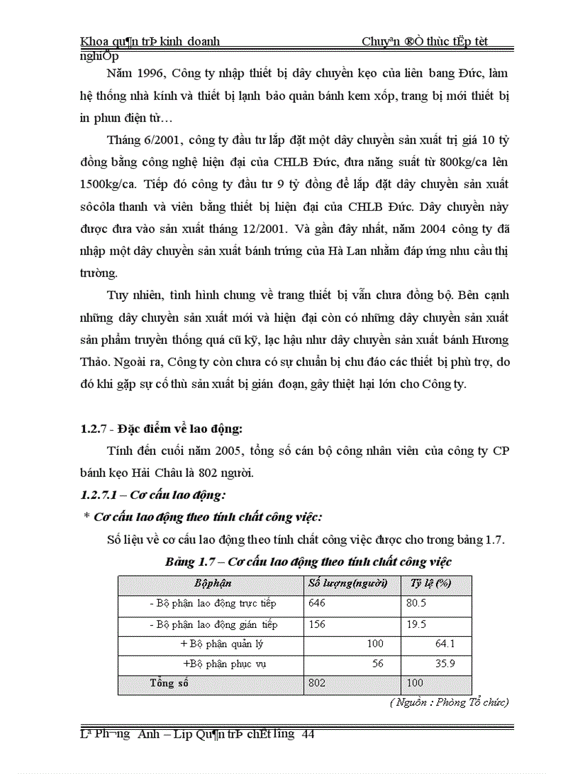 image for page Áp dụng công cụ thống kê nhằm kiểm soát và cải tiến chất lượng tại công ty CP bánh kẹo Hải Châu
