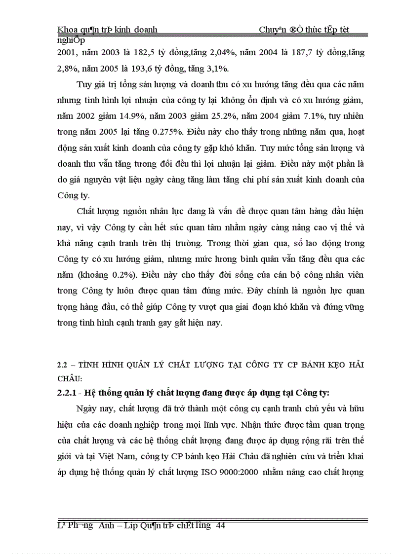 image for page Áp dụng công cụ thống kê nhằm kiểm soát và cải tiến chất lượng tại công ty CP bánh kẹo Hải Châu