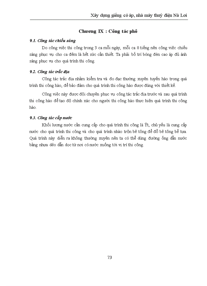 image for page Xây dựng giếng có áp nhà máy thuỷ điện Nà Lơi