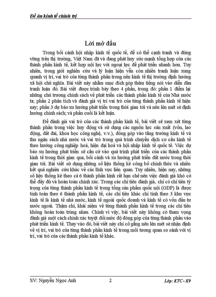 image for page Vị trí vai trò và xu hướng phát triển của các thành phần kinh tế ở Việt nam