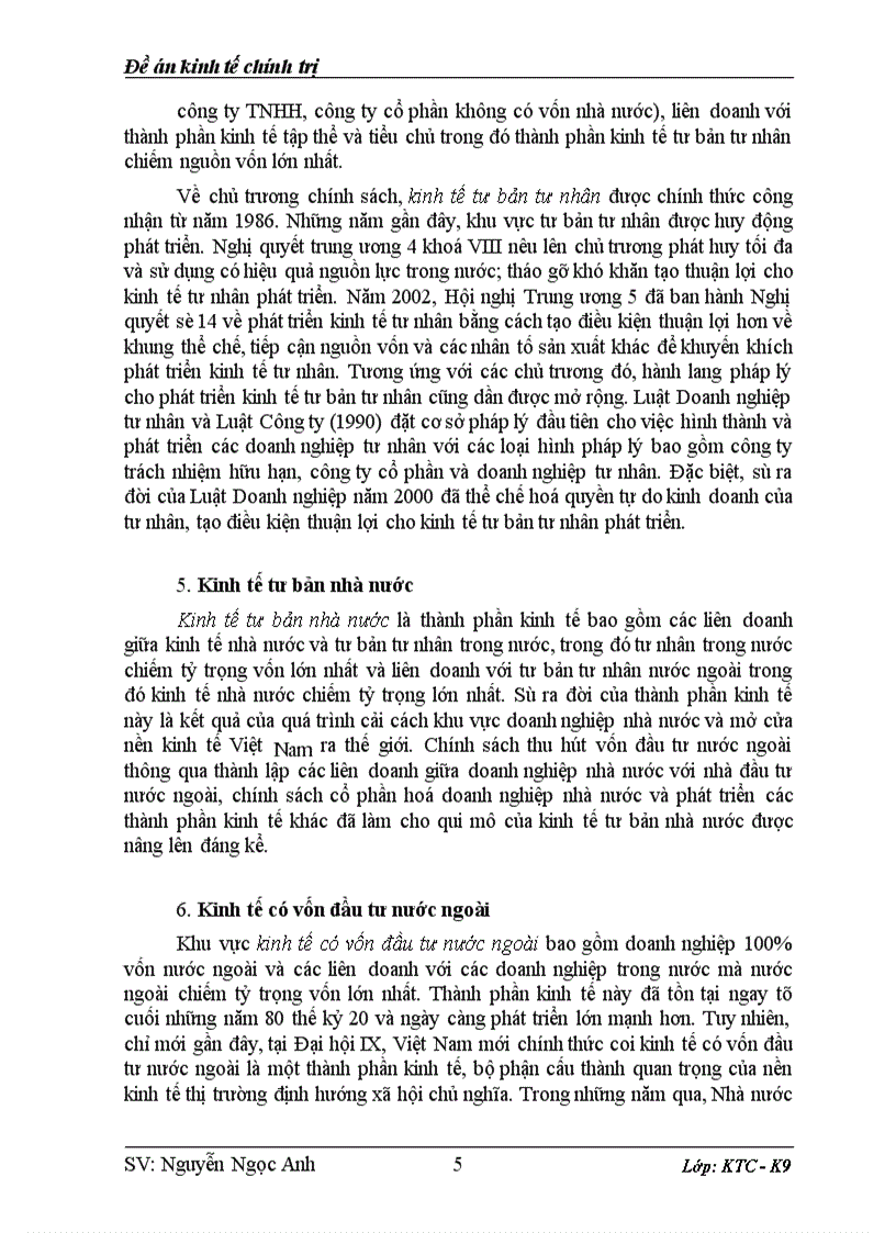 image for page Vị trí vai trò và xu hướng phát triển của các thành phần kinh tế ở Việt nam