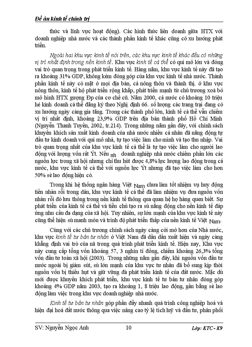 image for page Vị trí vai trò và xu hướng phát triển của các thành phần kinh tế ở Việt nam