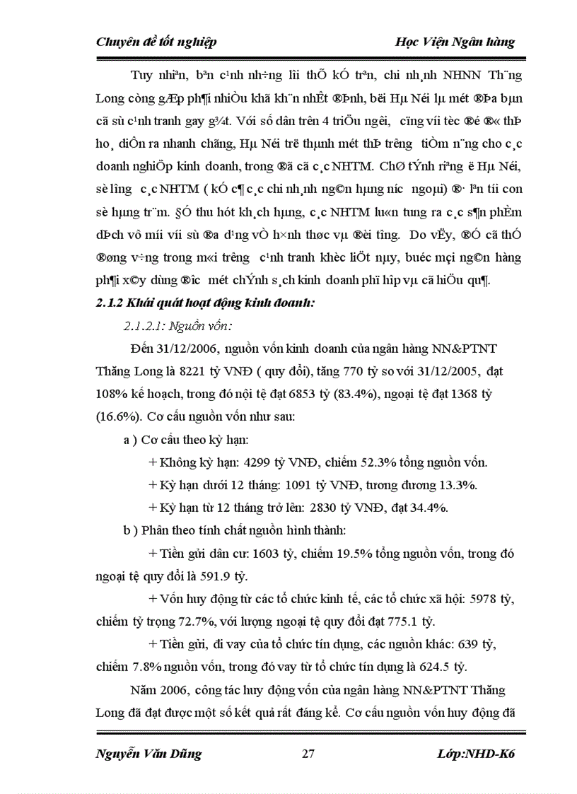 image for page Giải pháp mở rộng hoạt động huy động vốn tại Ngân hàng nN PTNT Thăng Long Hà Nội 2007