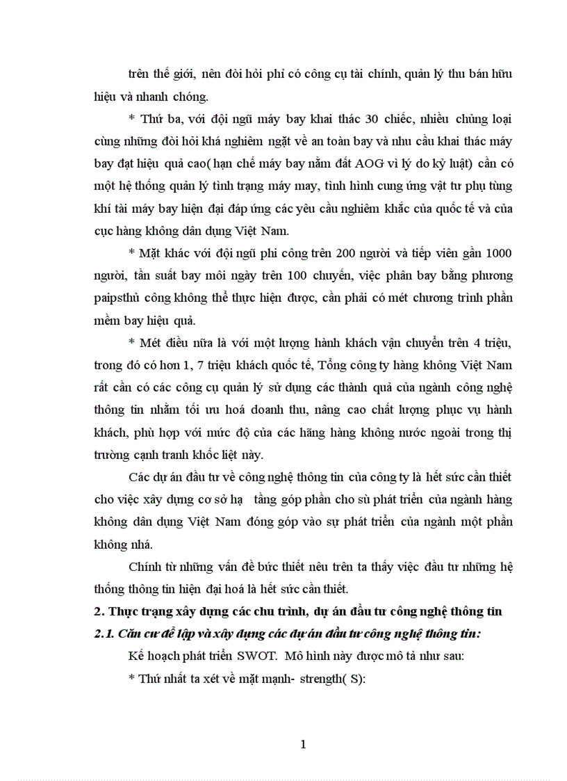 image for page Đầu tư phát triển vào vực công nghệ thông tin ở Tổng công ty hàng không Việt Nam Thực trạng và giải pháp 1