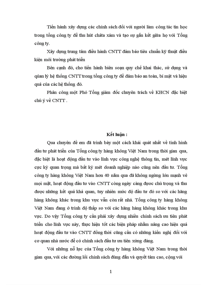 image for page Đầu tư phát triển vào vực công nghệ thông tin ở Tổng công ty hàng không Việt Nam Thực trạng và giải pháp 1