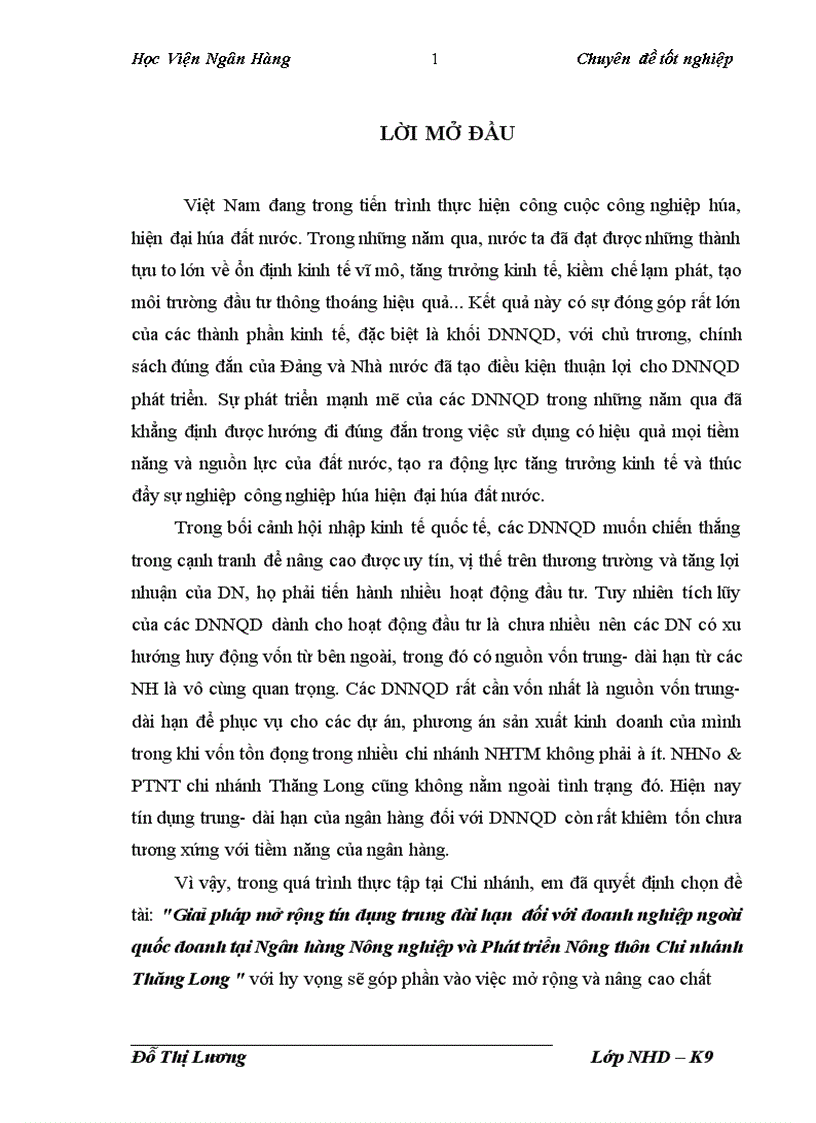 image for page Giải pháp mở rộng tín dụng trung dài hạn đối với doanh nghiệp ngoài quốc doanh tại Ngân hàng Nông nghiệp và Phát triển Nông thôn Chi nhánh Thăng Long