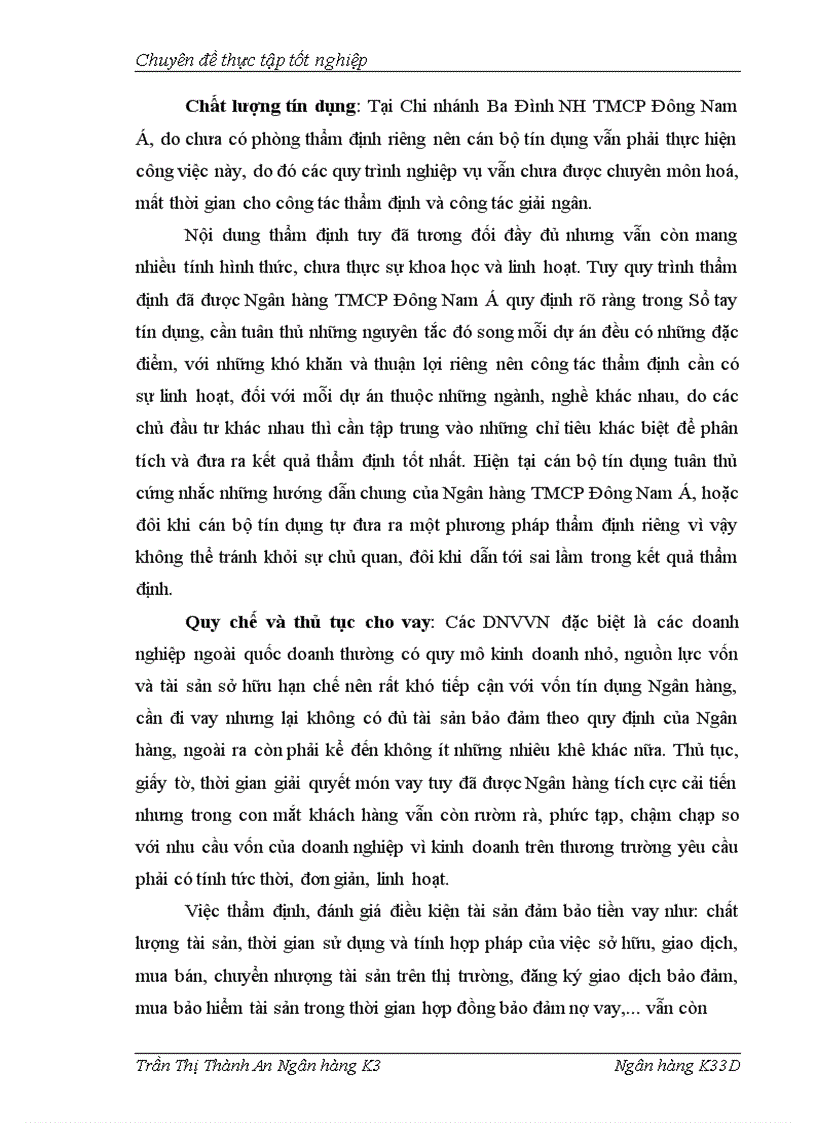 image for page Mở rộng tín dụng đối với Doanh nghiệp vừa và nhỏ tại Chi nhánh Ba Đình NH TMCP Đông Nam Á