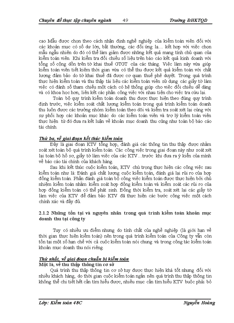 image for page Hoàn thiện quy trình kiểm toán khoản mục doanh thu trong kiểm toán báo cáo tài chính do công ty TNHH Kiểm toán và Tư vấn đầu tư tài chính Châu Á thực hiện