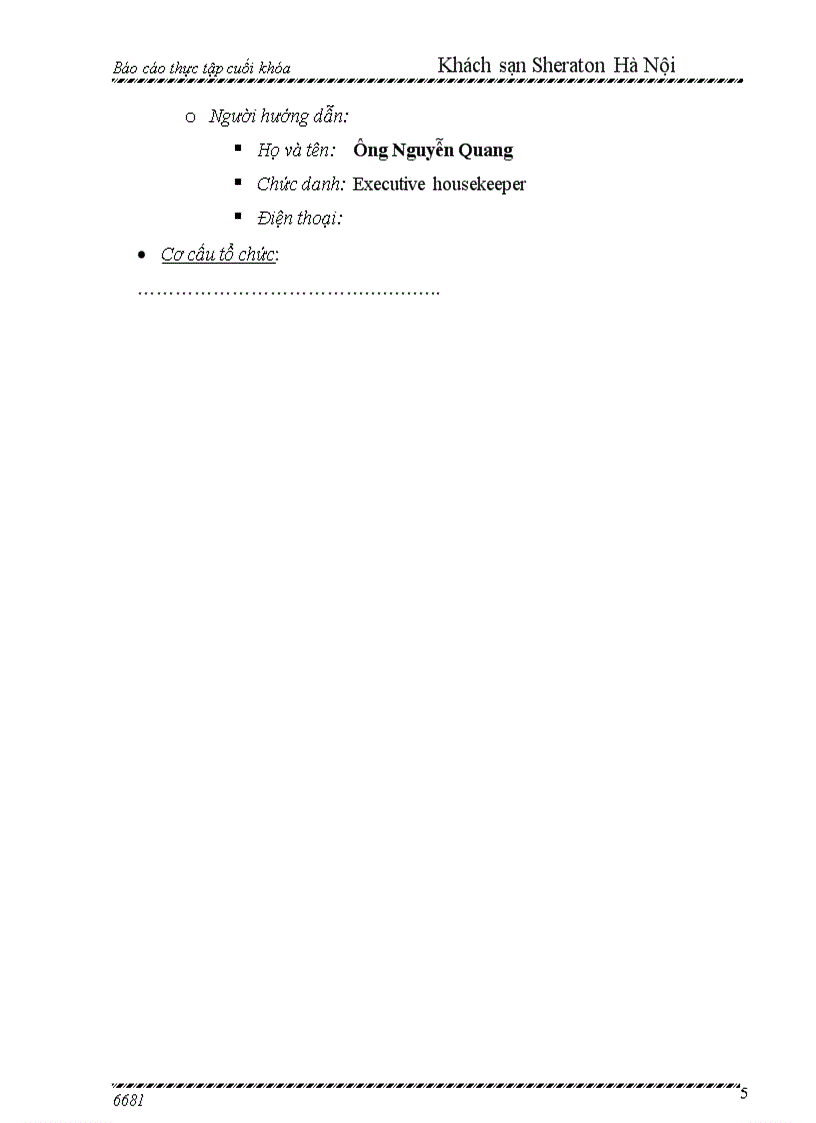 image for page Báo cáo thực tập tốt nghiệp tại Khách sạn Sheraton Hanoi