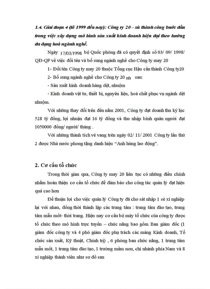 image for page Phương hướng phát triển của Công ty 20 trong thời gian tới