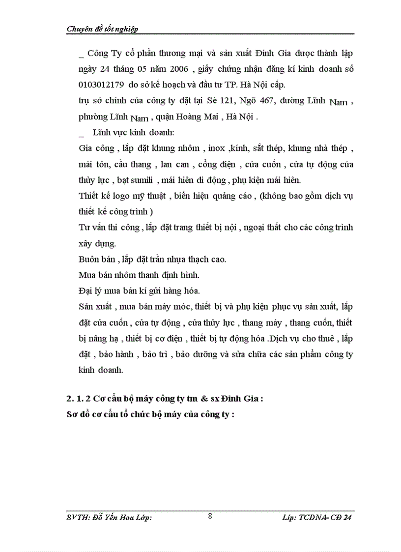 image for page Giải pháp tài chính nhằm nâng cao hiệu quả sử dụng vốn lưu động ở Công ty cổ phần TM SX Đinh Gia