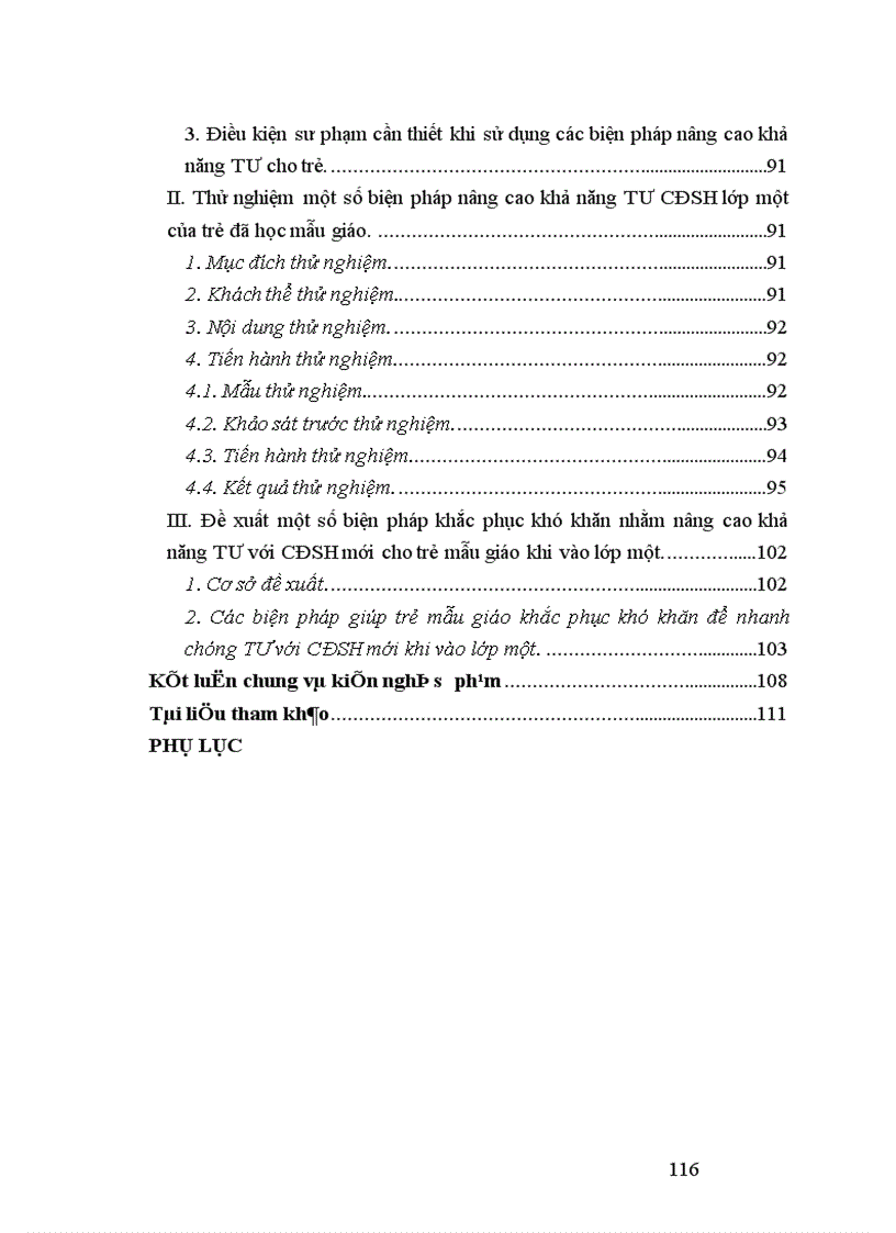 image for page Sự TƯ CĐSH lớp một của trẻ đã học mẫu giáo