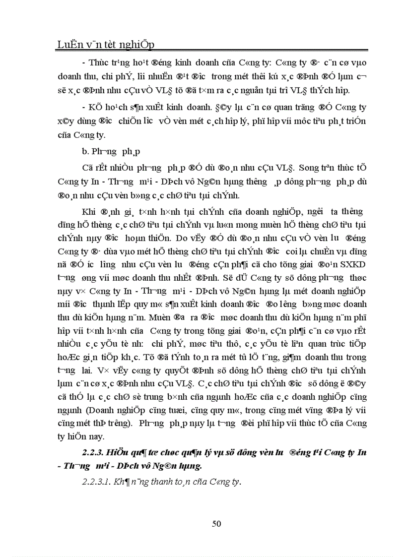 image for page Quản trị và nâng cao hiệu quả sử dụng vốn lưu động tại Công ty In Thương mại Dịch vụ Ngân hàng 1
