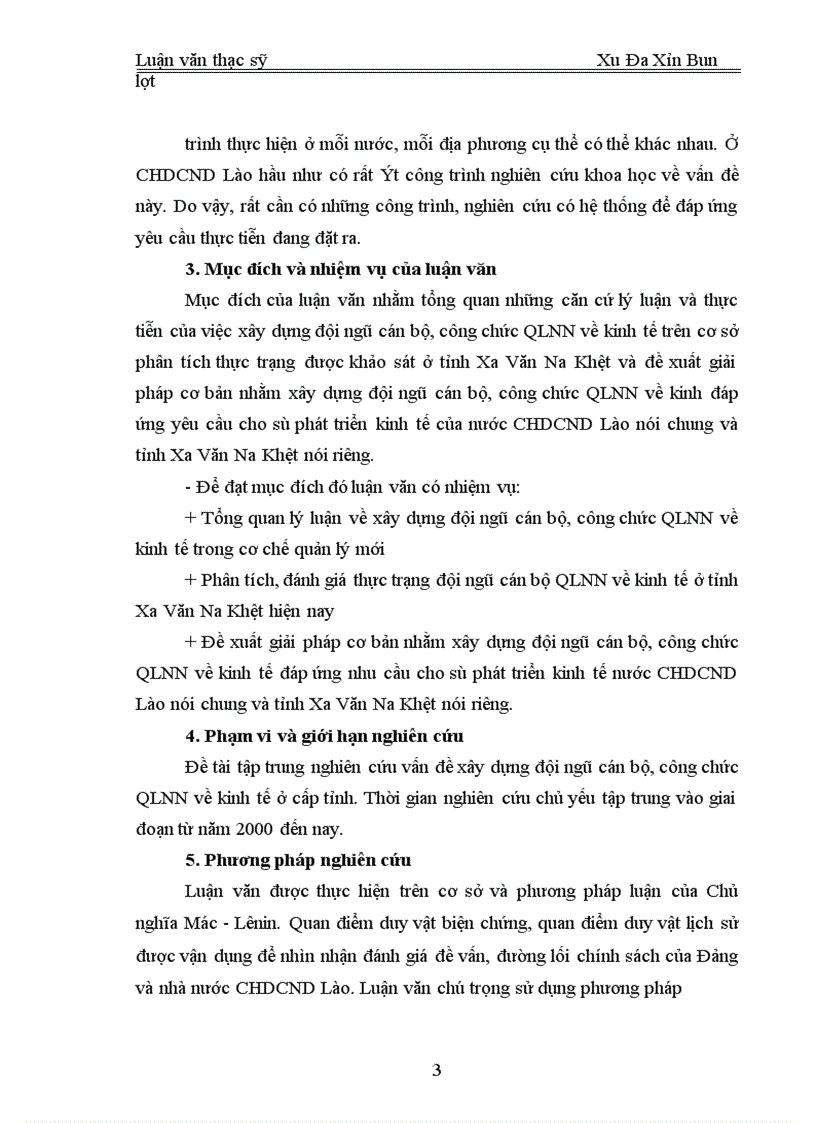 image for page Xây dựng đội ngũ cán bộ công chức quản lý nhà nước về kinh tế ở tỉnh Xa Văn Na Khệt của Cộng hòa dân chủ nhân dân Lào