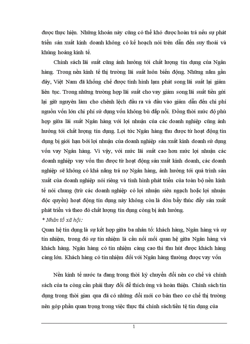 image for page Chất lượng tín dụng ngân hàng hiện trạng và giải pháp nâng cao chất lượng tín dụng tại NHTMCP Eximbank Hà Nội 1