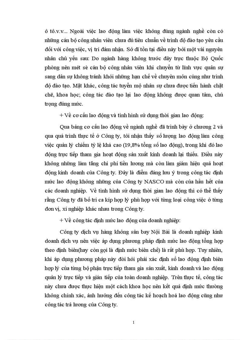 image for page Hoàn thiện công tác lao động tiền lương ở công ty Dịch vụ Hàng không sân bay Nội Bài