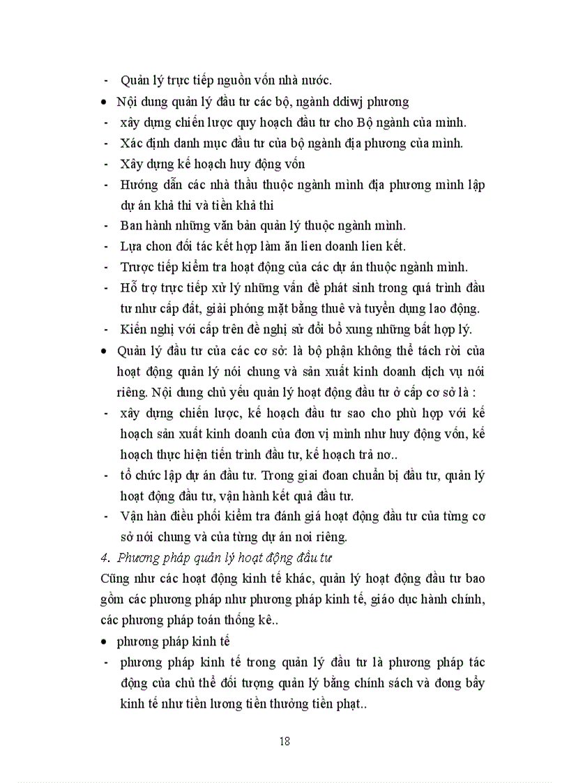 image for page tình hình hoạt và quản lý hoạt động đầu tư nói chung và công ty cổ phần tân phát nói riêng