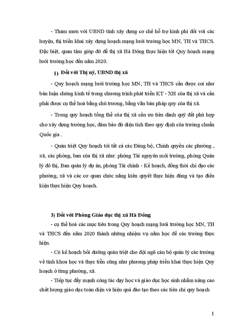 image for page Quy hoạch mạng lưới trường học ngành Giáo dục thị xã Hà Đông tỉnh Hà Tây đến năm 2020 1